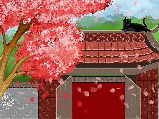 古典建筑梦幻插画