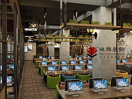 合肥高新区400平工业风网咖装修案例