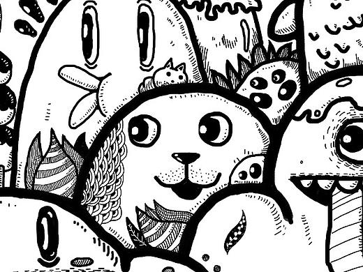 小怪兽系列插画