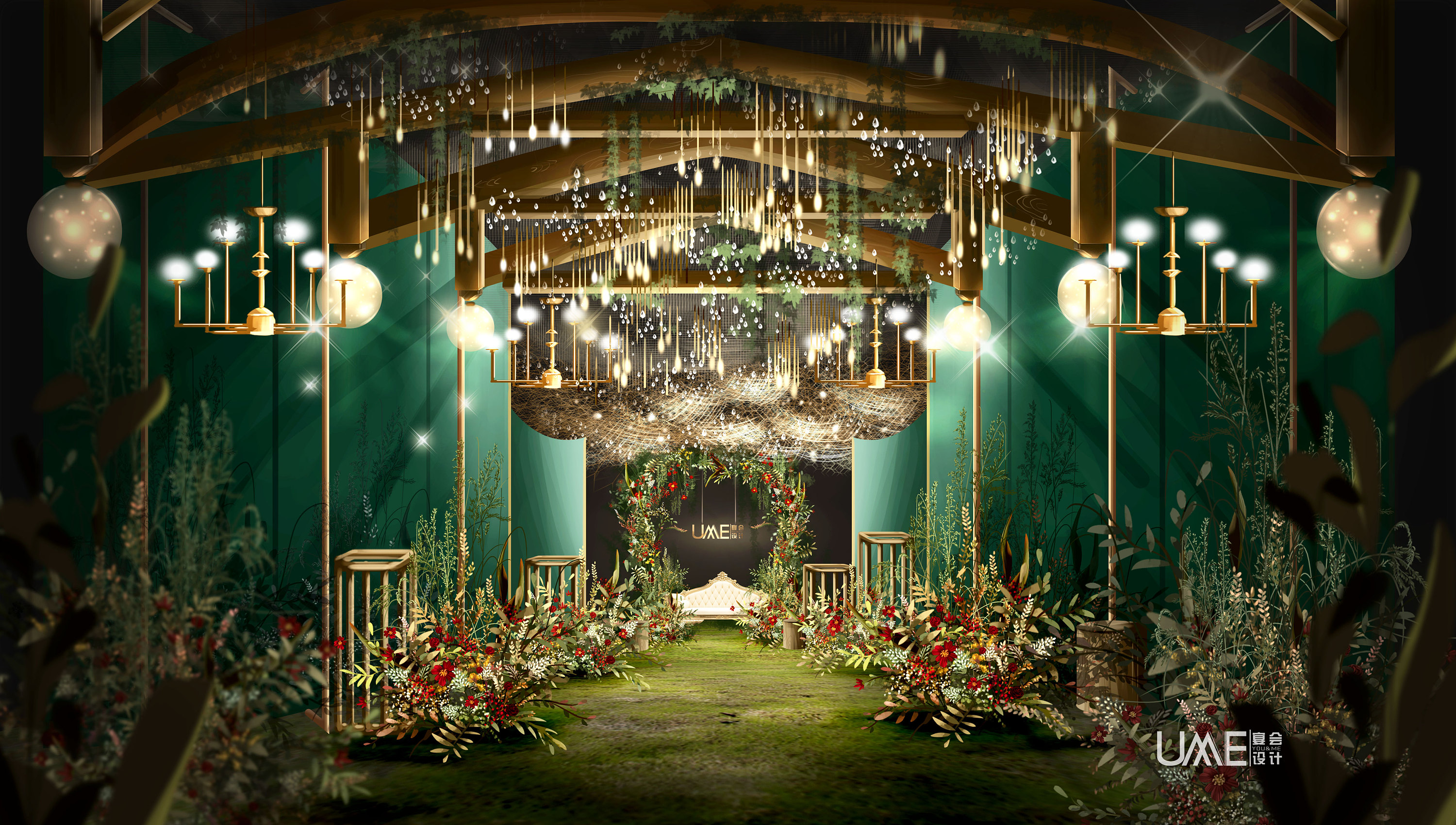 森系婚礼手绘图分享