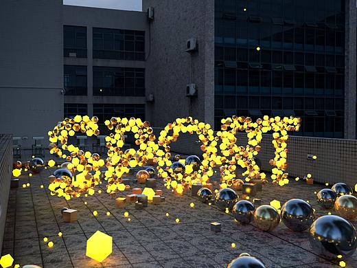 C4D合成特效文字练习