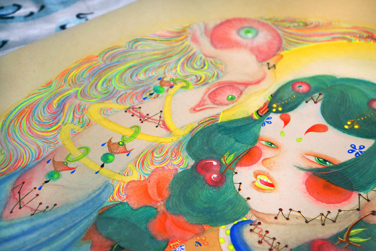 《如幻星.岁三百山蛟童女.祭月娥》白中南颜彩—人川集