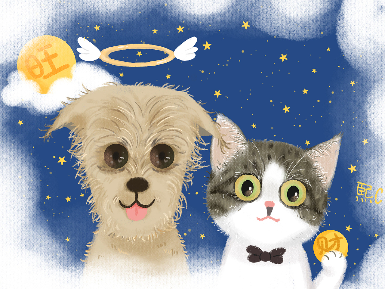 练习画的一些小猫咪~