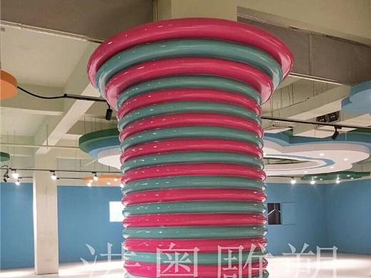 创意大型罗马柱造型玻璃钢科技展览厅柱子雕塑美陈摆件