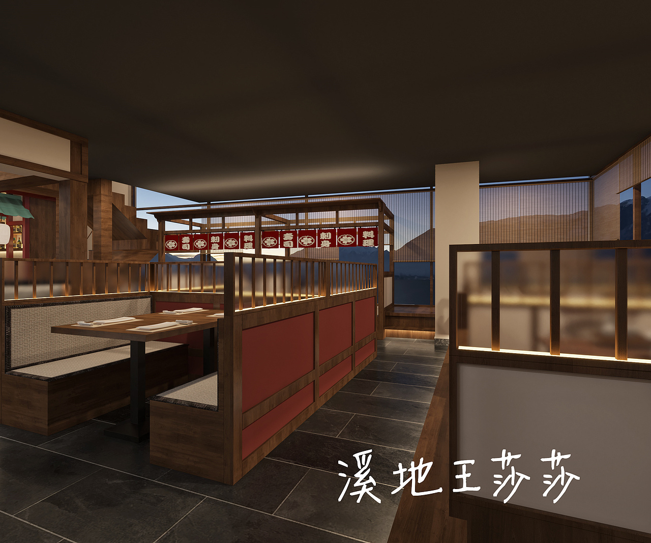 日料店效果图表现（图ZMjg5NzUzNzcy） - 商业空间设计 - 站酷设计师Z43486865原创素材 - 站酷ZCOOL