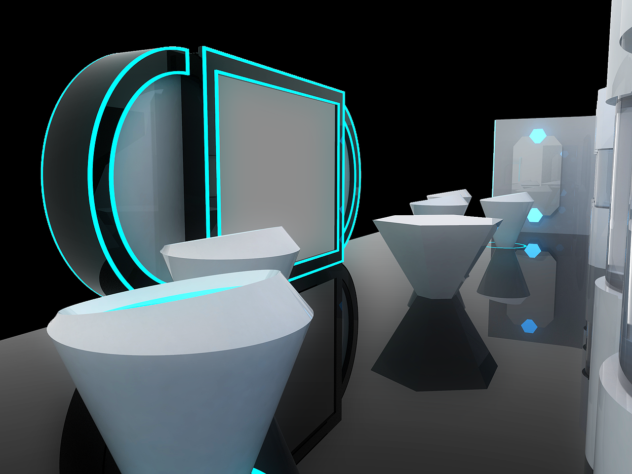 立白集团-高科技展示摊位效果图