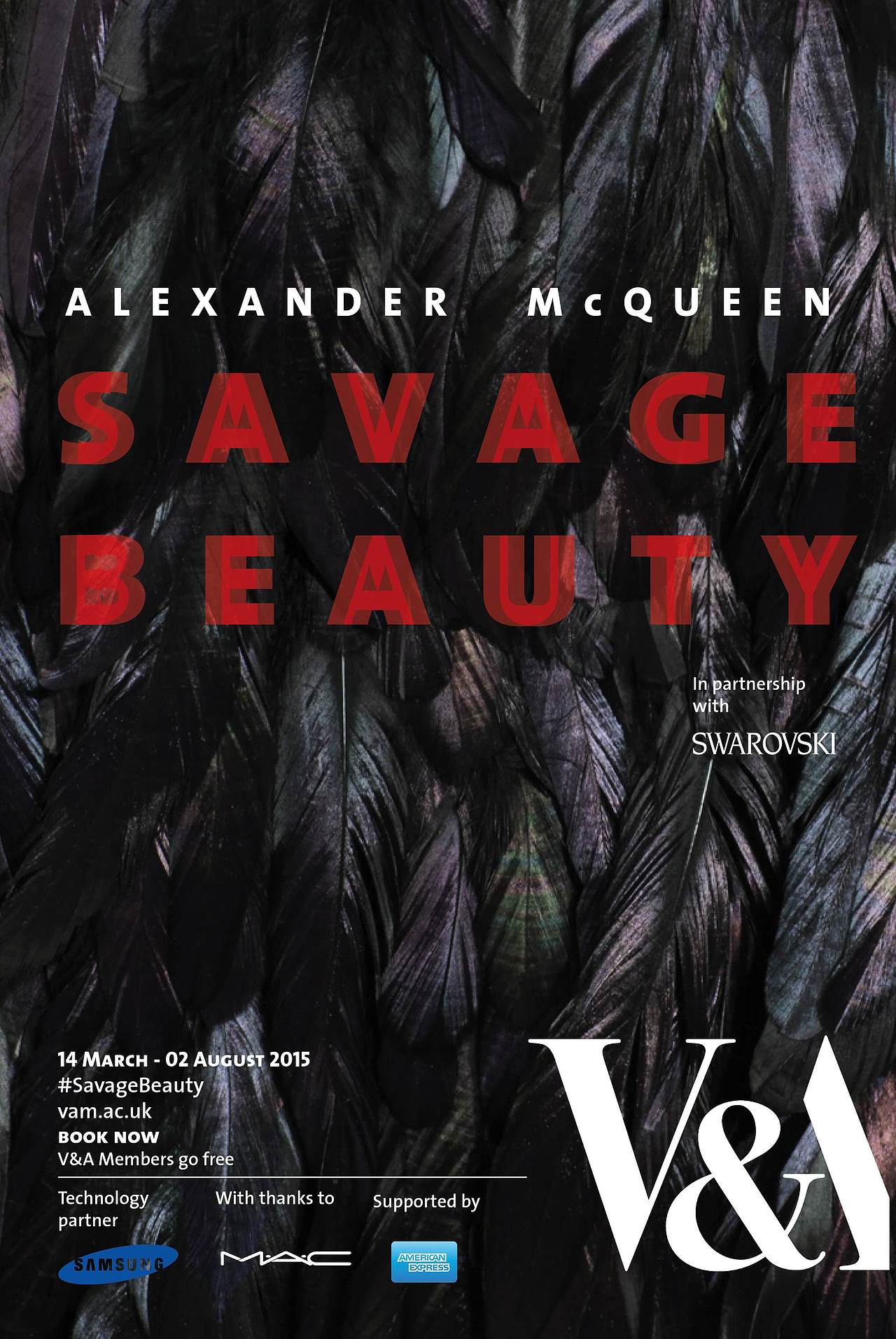 alexander mcqueen x v&a exhibition poster design