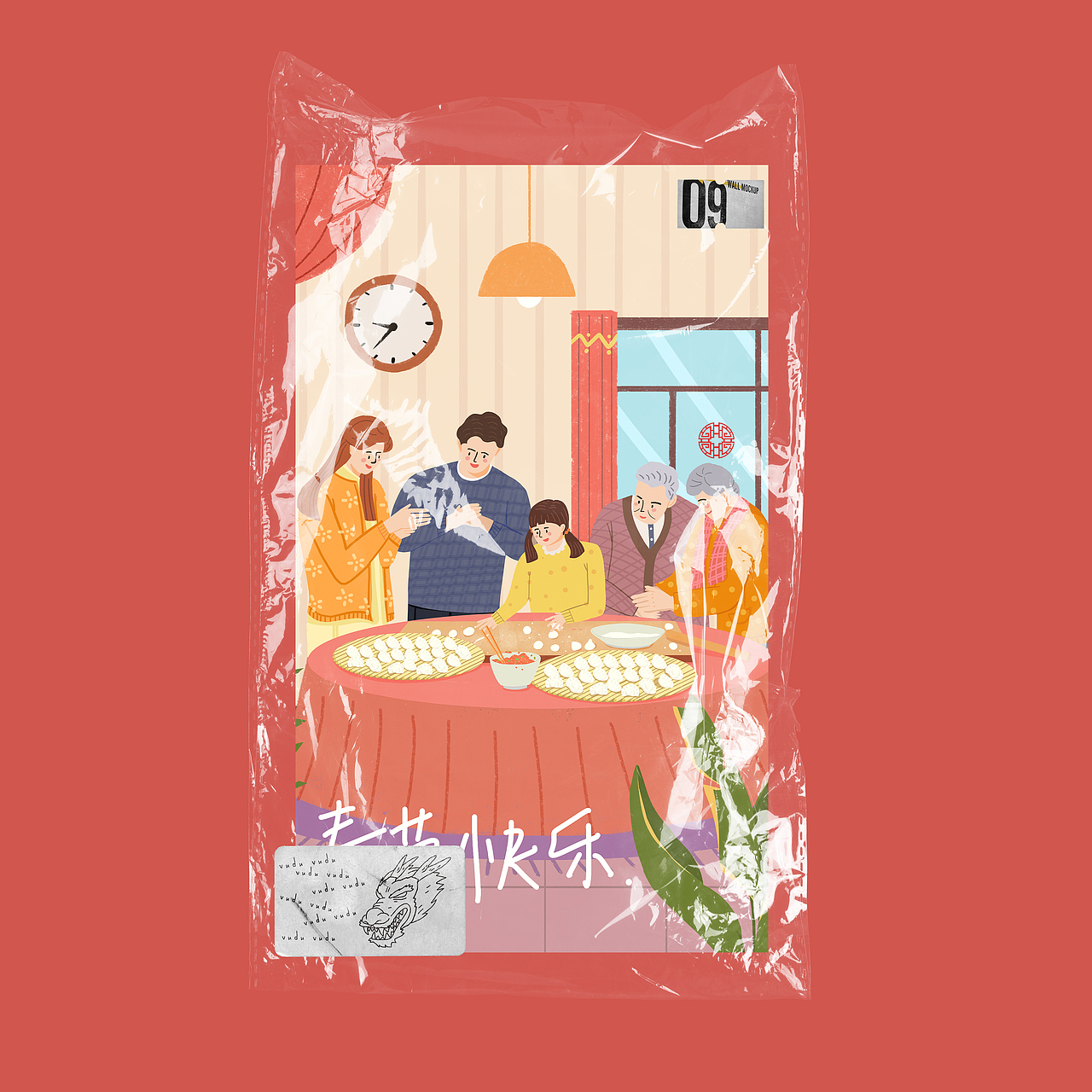 2022年春節(jié)系列扁平插畫（圖ZMjg1MTE3NTg4） - 商業(yè)插畫 - 站酷設(shè)計(jì)師小Q啊哦原創(chuàng)素材 - 站酷ZCOOL