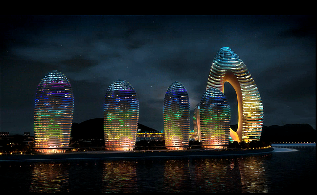 三亚凤凰岛三维建筑漫游设计与制作