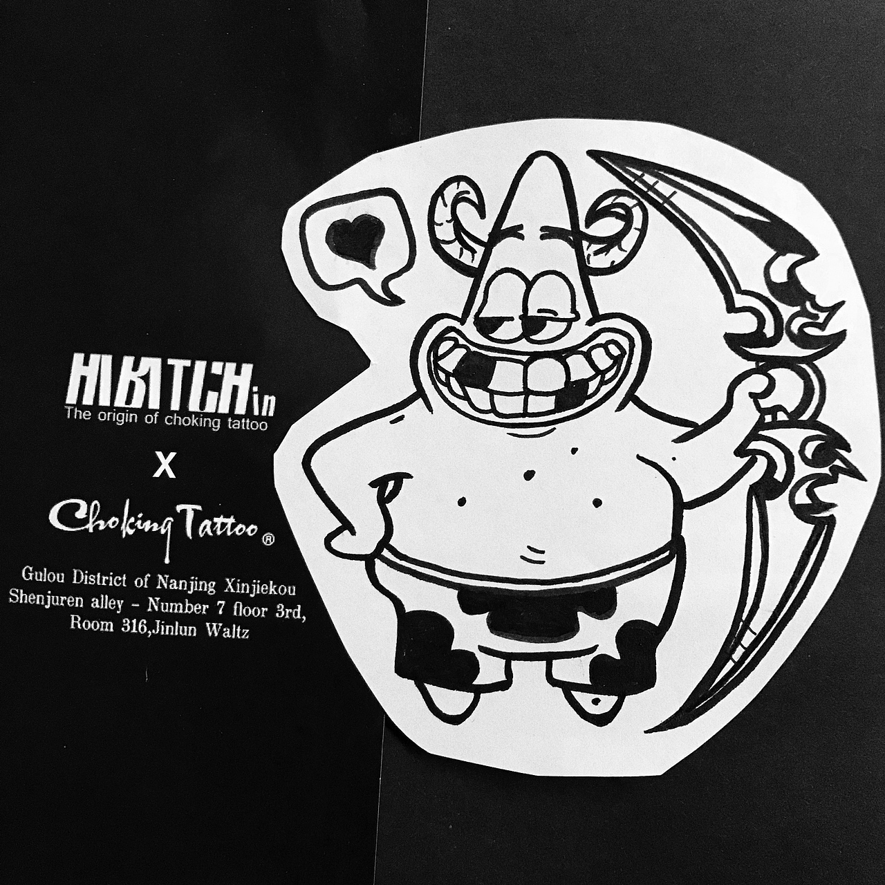 Choking tattoo原创手稿