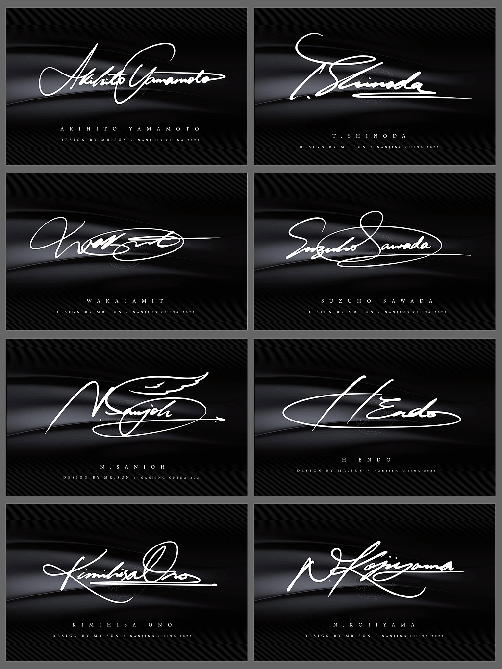 英文签名設計丨商务签名丨个性签名丨南京孙老师（图ZMzU4MjM0Mjcy） - 字体/字形 - 站酷设计师字酷Zicool原创素材 - 站酷ZCOOL