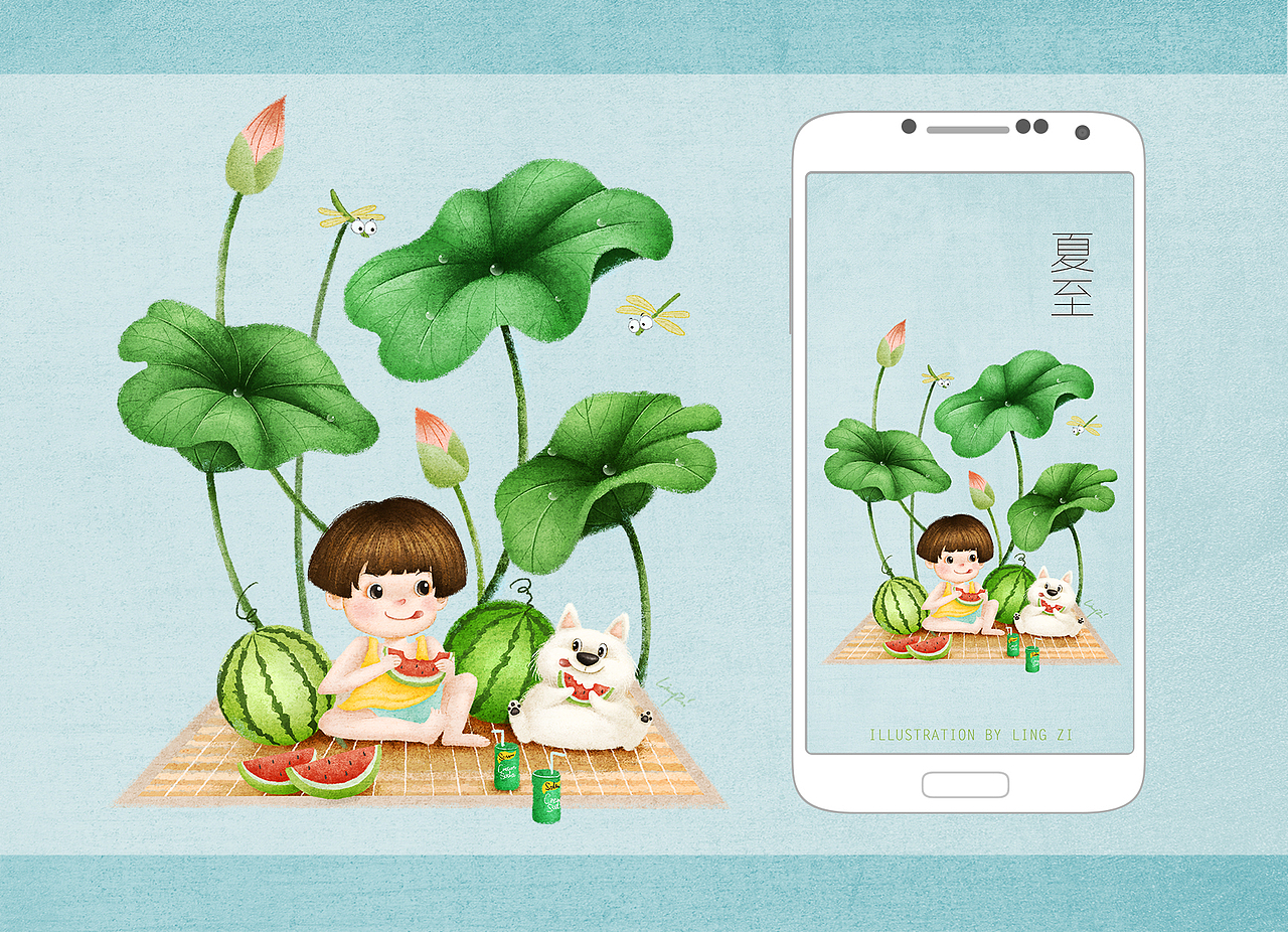 2017作品总结-中国节气系列闪屏（图ZMTA1NDg0NjIw） - 商业插画 - 站酷设计师崚子LING原创素材 - 站酷ZCOOL