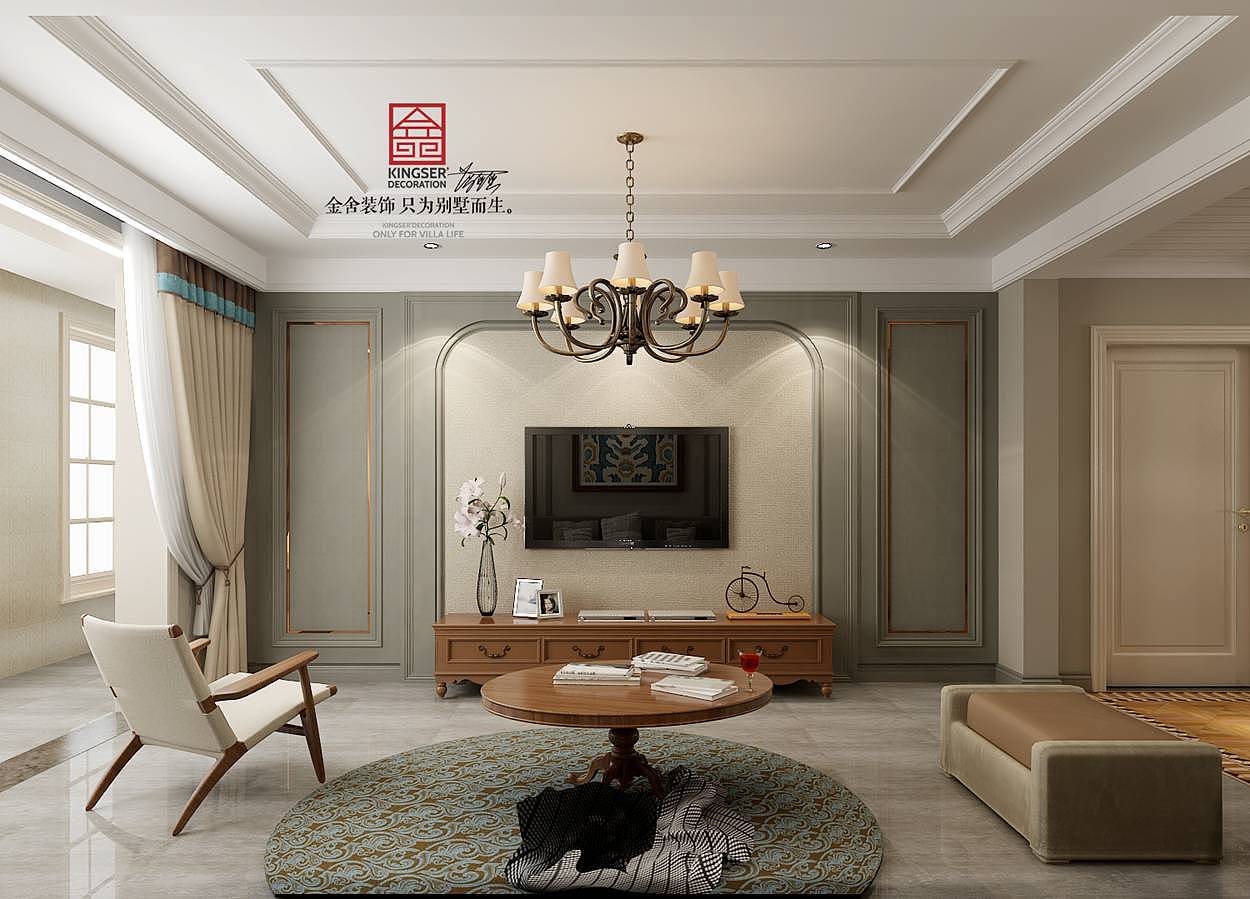 【林荫大院装修】-125㎡-现代古典风格