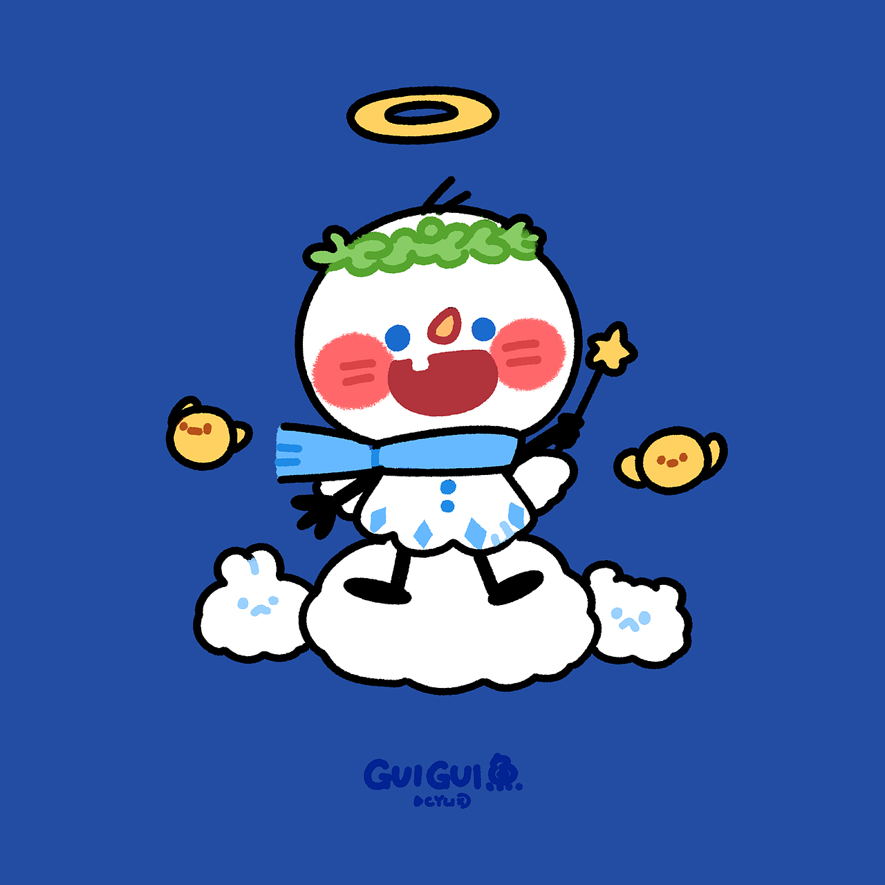 雪豆豆的晚安时间❤️（图ZMjE2MDY4OTA0） - 儿童插画 - 站酷设计师鬼鬼鱼原创素材 - 站酷ZCOOL