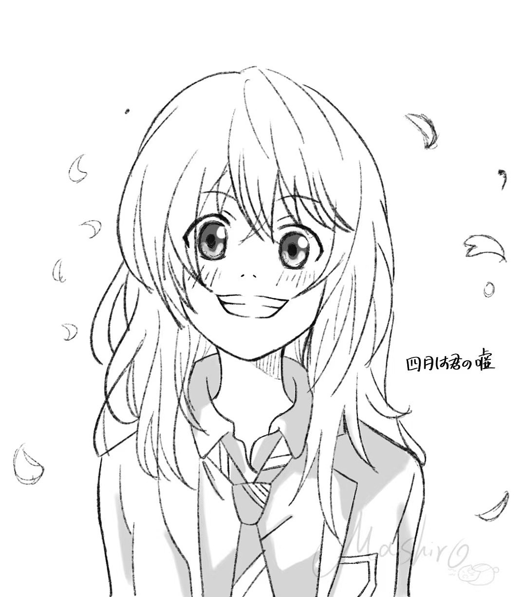 四月是你的谎言（图ZMjk1NTAyOTEy） - 创作习作 - 站酷设计师小真白原创素材 - 站酷ZCOOL