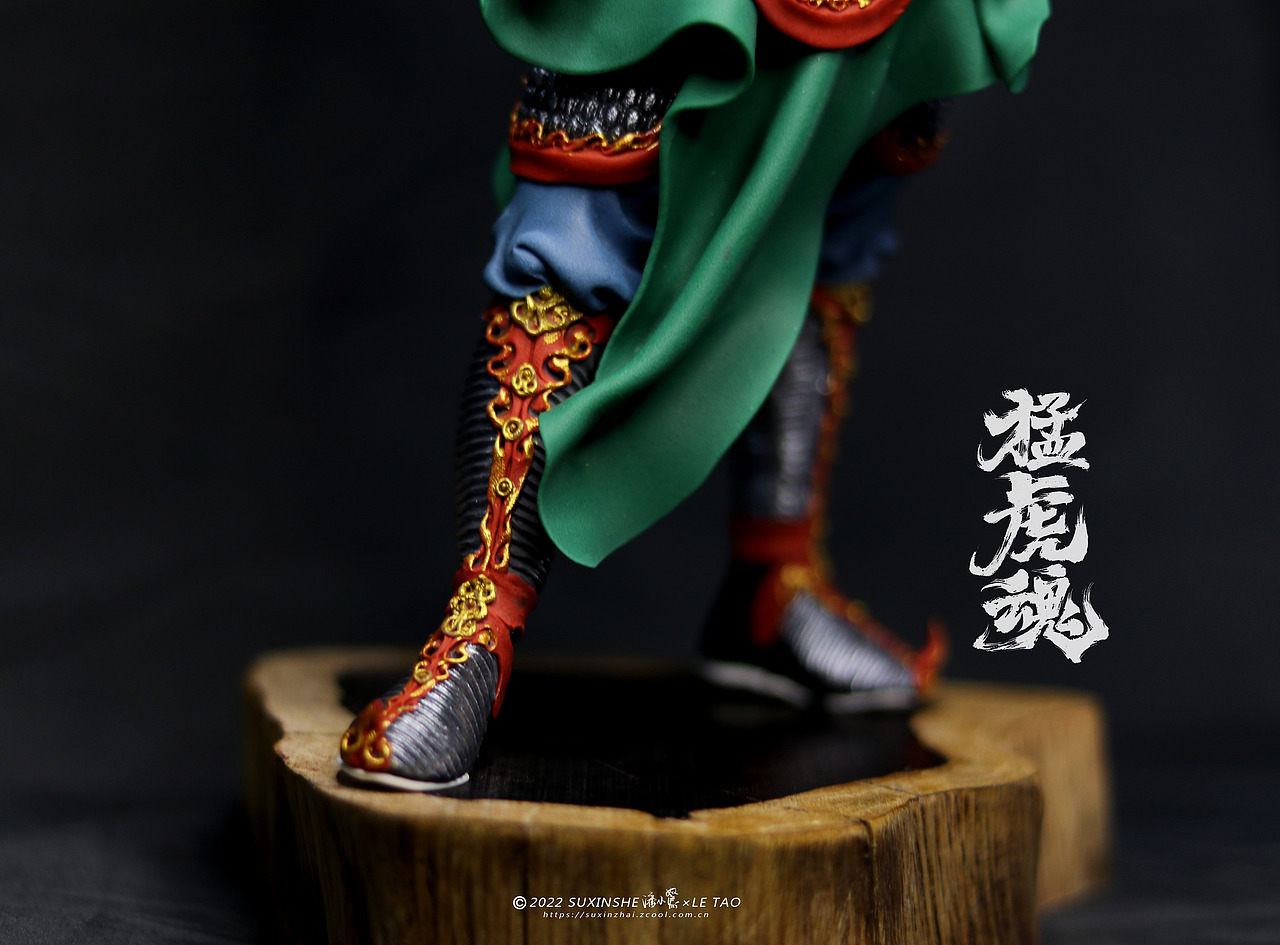 手捏粘土人偶手办三国演义关羽面塑彩塑【塑新斋潘纪】