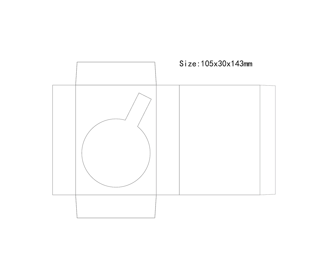 彩盒结构展开图