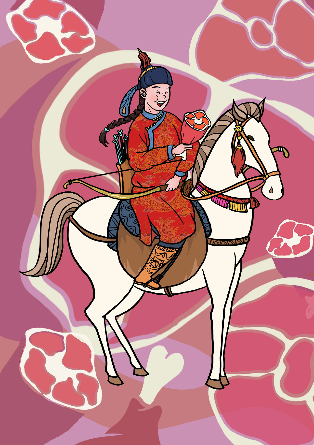 满族传统习俗插画|插画|创作习作|z67961051 - 原创作品 - 站酷