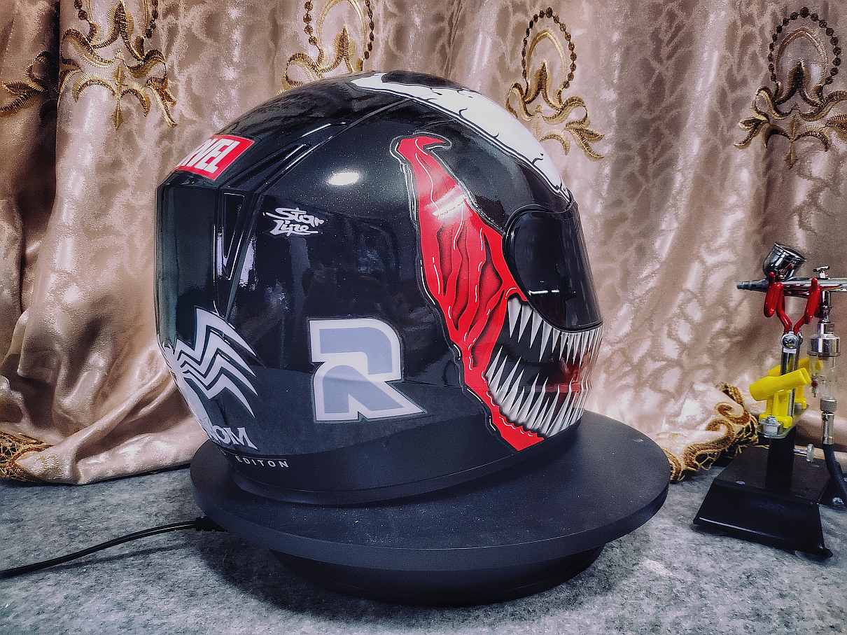 taohin坦克t159毒液一代头盔彩绘个性涂装