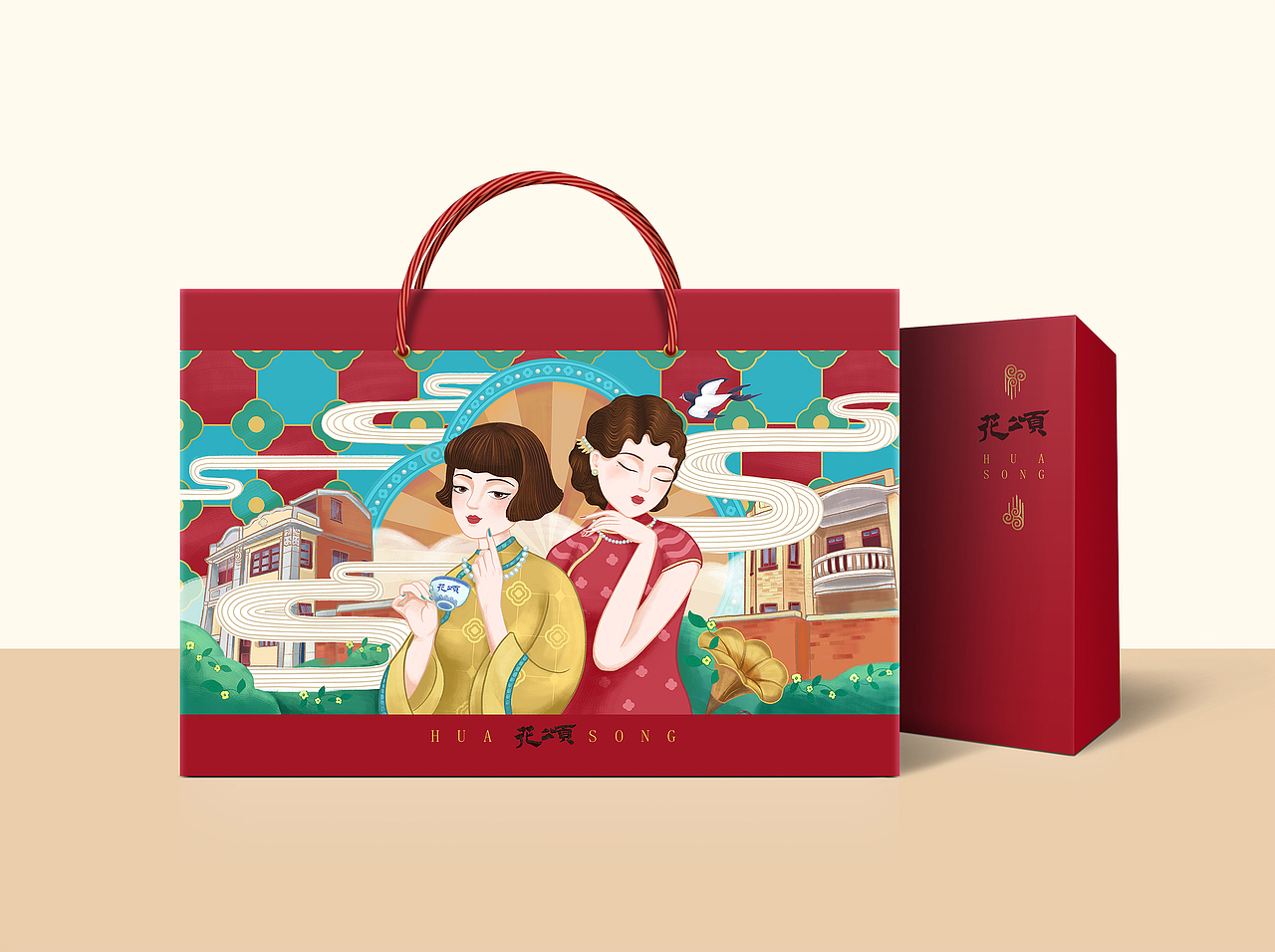 民国美女插画-中华米粉（图ZMjc5NjA3ODQ0） - 商业插画 - 站酷设计师余巧红原创素材 - 站酷ZCOOL