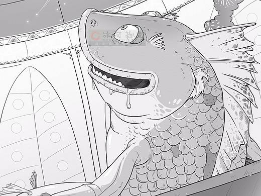 青少科幻魔幻小说内文黑白插图日漫风格