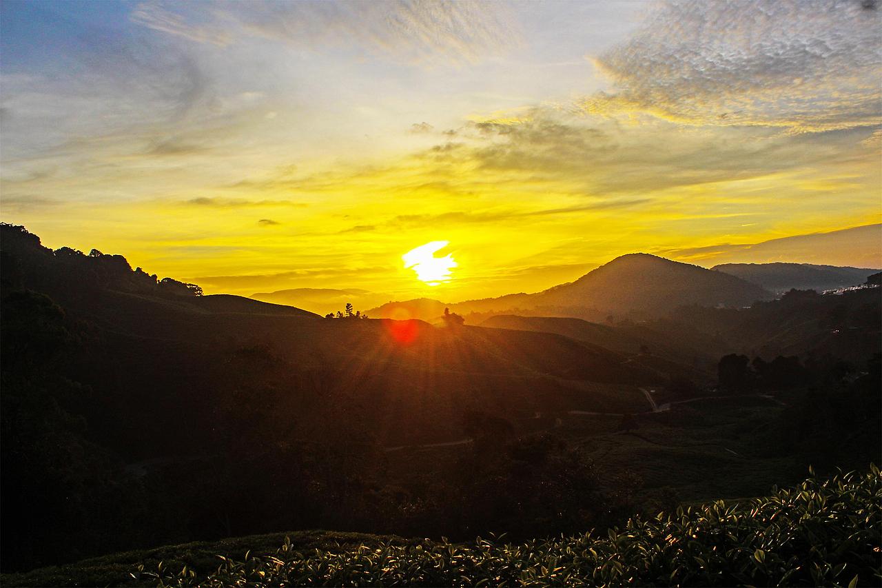 日出,与日落很像。谁能告诉我怎么分辨呢?