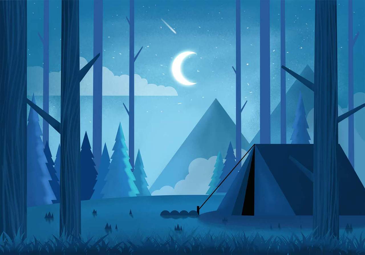 噪点扁平插画练习