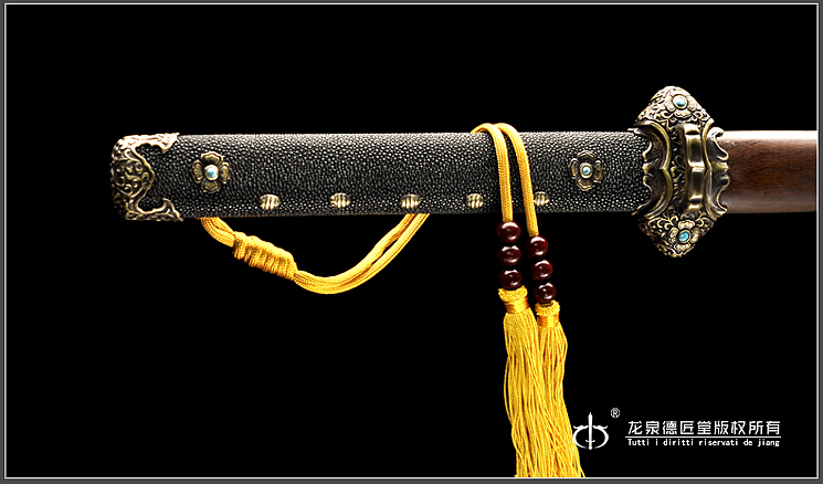 龙泉刀剑-乾坤唐剑|百炼羽毛钢(DJ-2703)