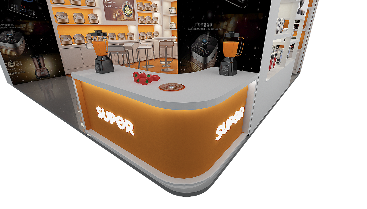 苏泊尔122届广交会（图ZOTQ3NzMxMjQ=） - 展陈设计 - 站酷设计师梵匠工作室原创素材 - 站酷ZCOOL