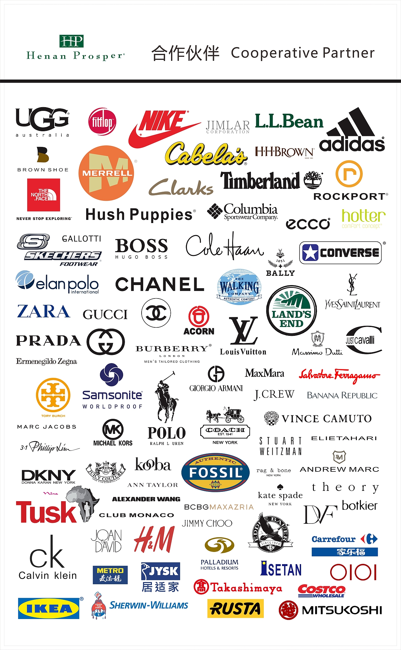 焦作隆丰往来合作品牌logo墙画面设计