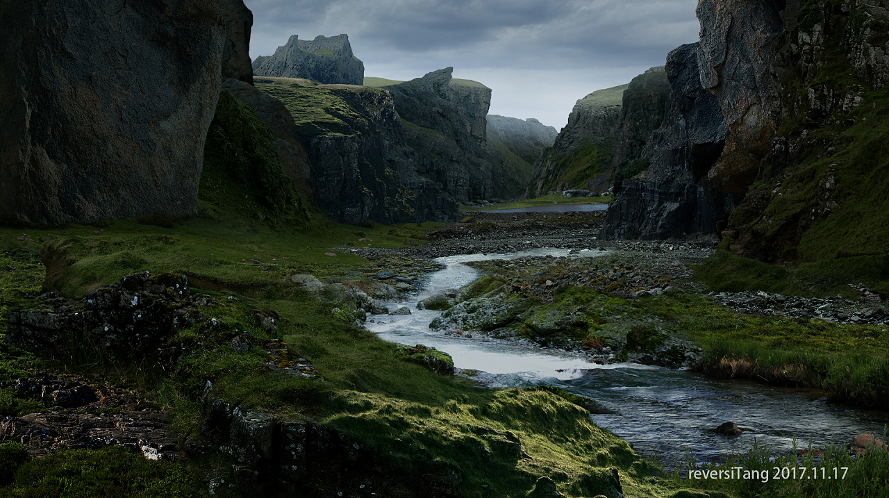 唐智临mattepainting天空岛