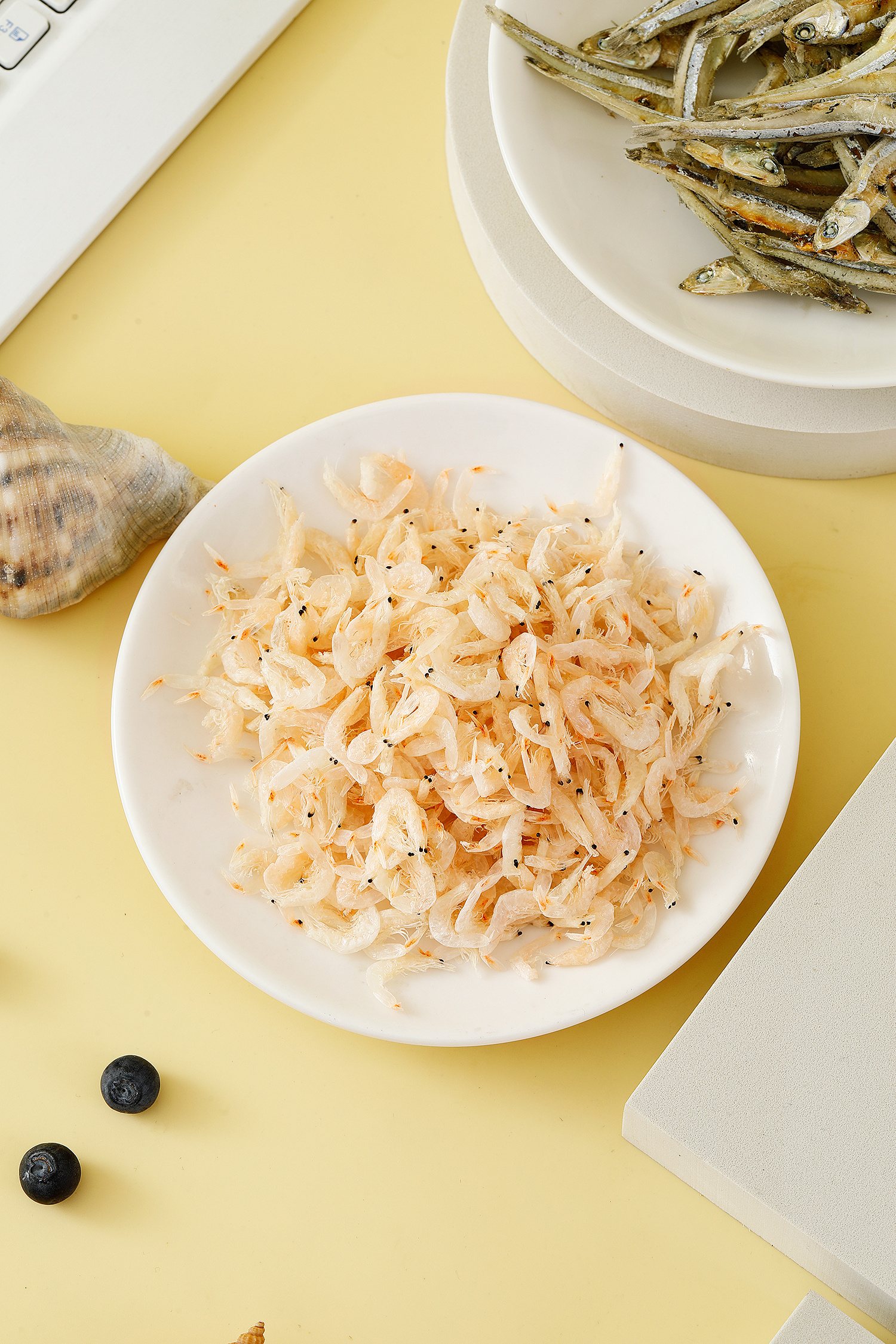 美味鱼干海鲜天然美味虾干生鲜食品冻品冻干产品展示