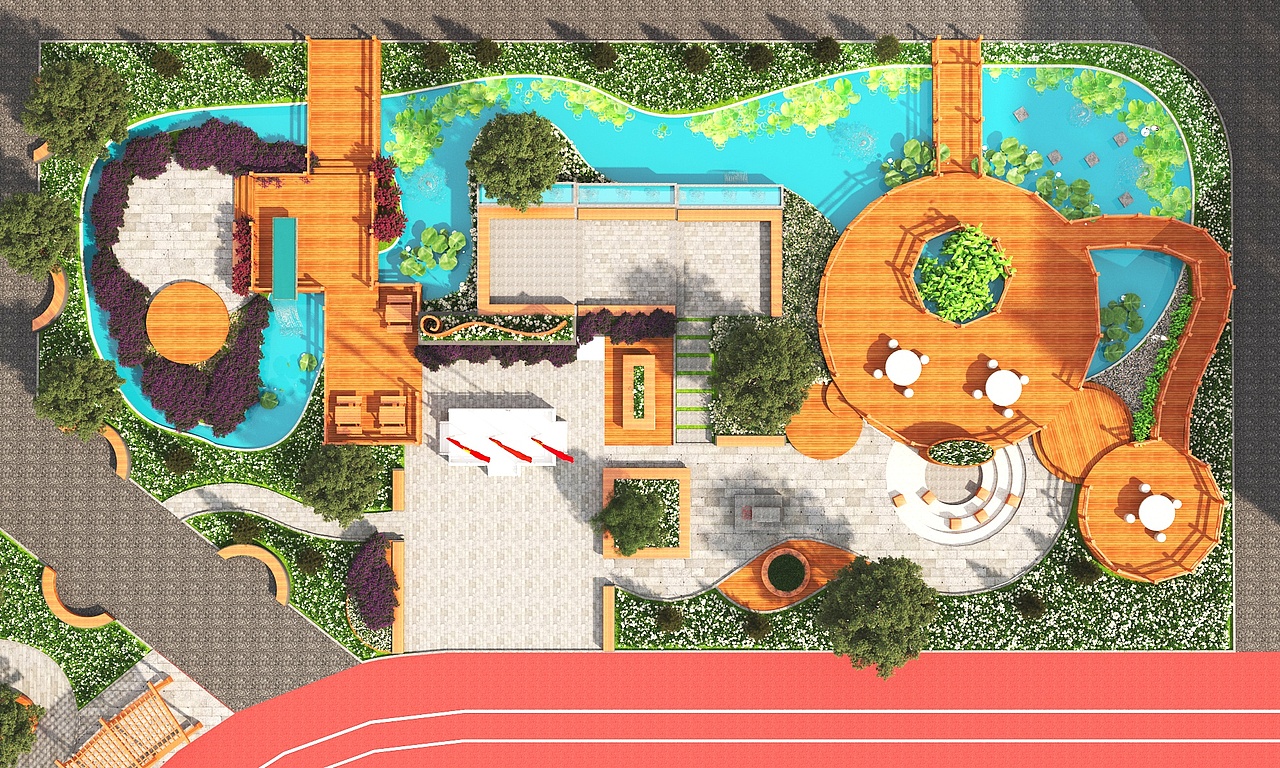 学校景观设计（图ZMjkwMTg0ODYw） - 其他空间 - 站酷设计师奔跑的窝牛原创素材 - 站酷ZCOOL