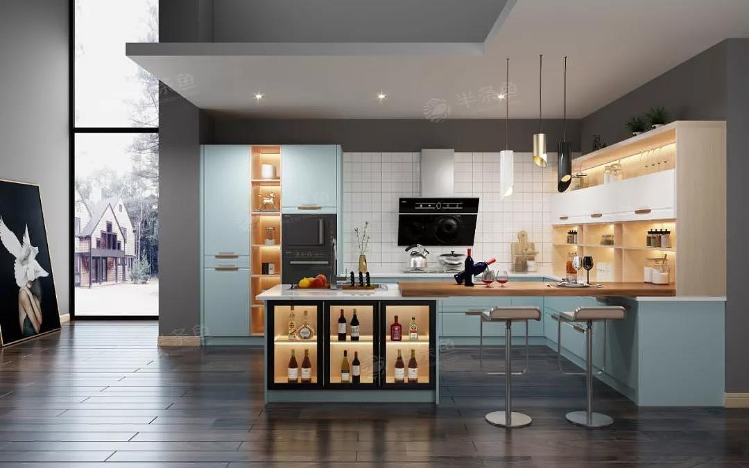 橱柜这样设计,厨房看起来大一倍