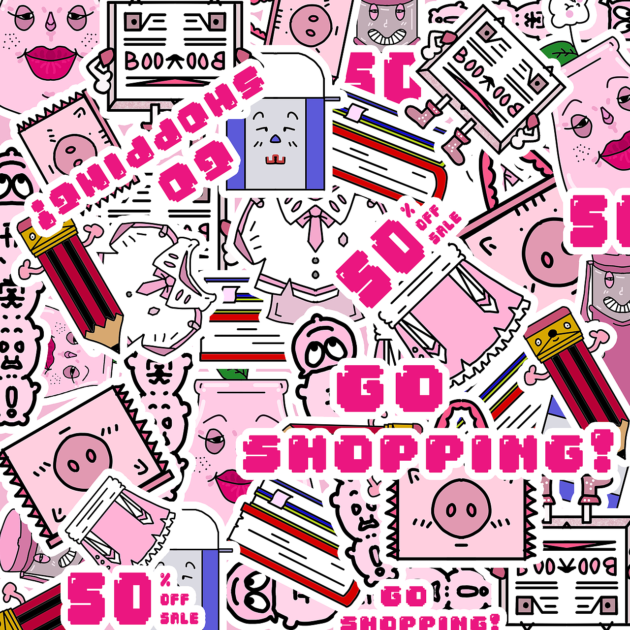 以下是第六的作品。变得越来越好玩了~贴纸做起来!!!