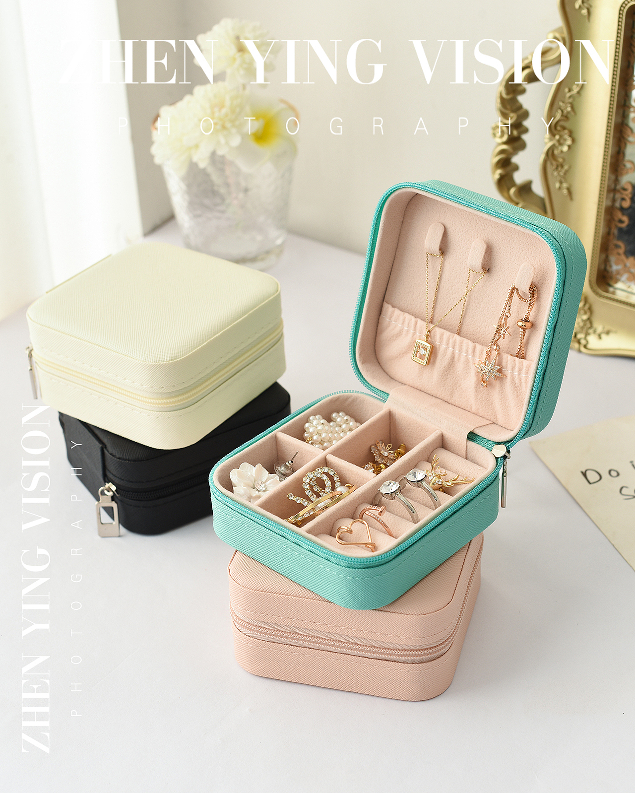 首饰收纳盒首饰盒收纳盒实拍