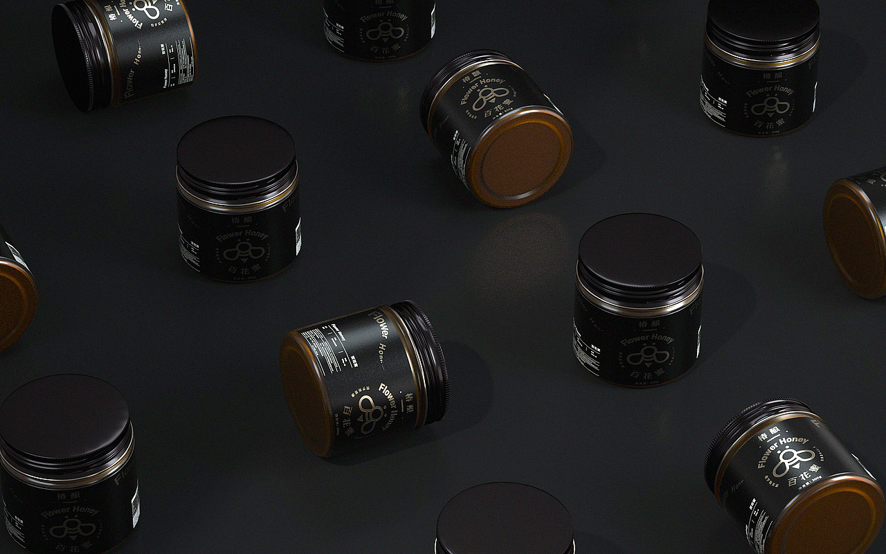 《FlowerHoney-百花蜜》蜂蜜包装/食品包装（图ZMjA2MTU4MzQw） - 包装 - 站酷设计师我叫小吉他原创素材 - 站酷ZCOOL