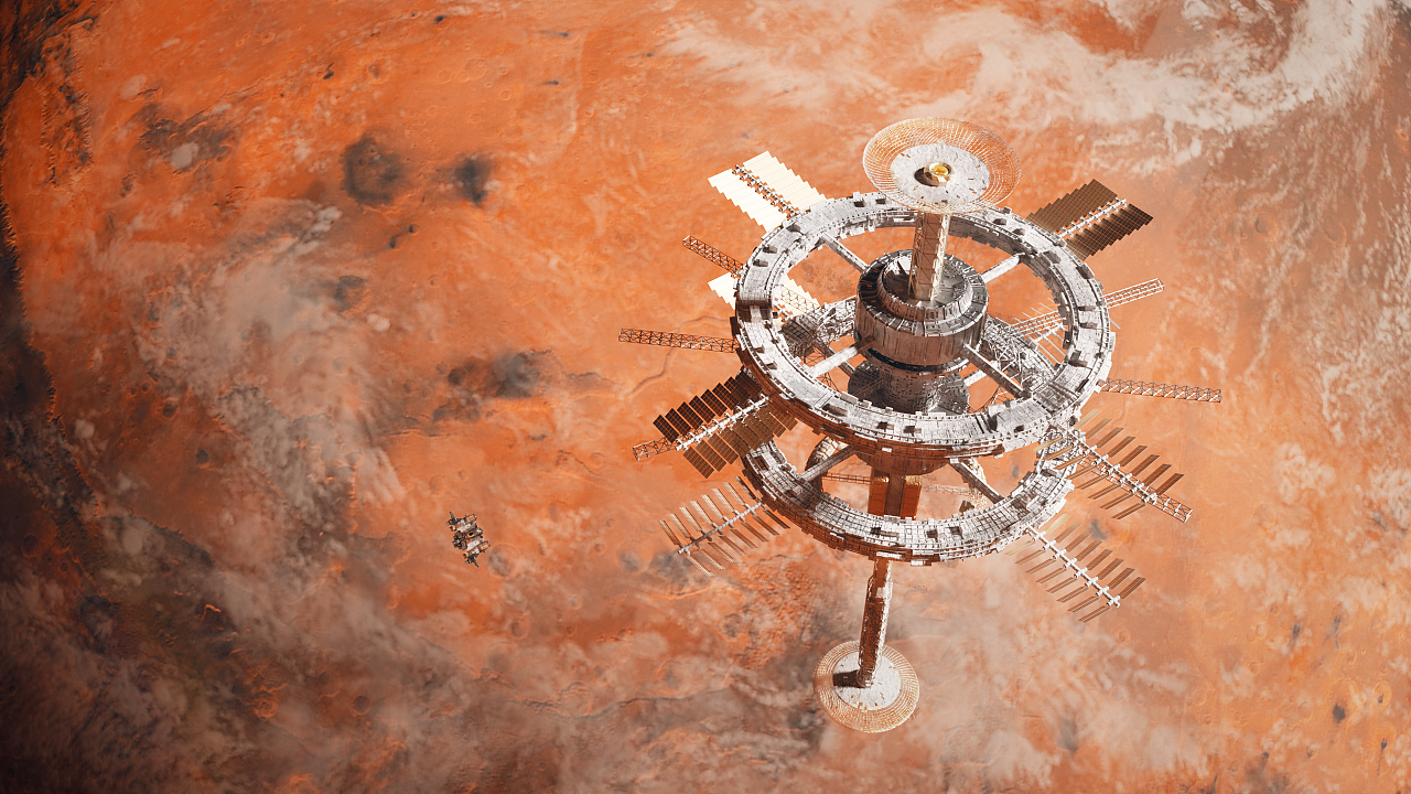 人类的星际旅行技术停留在较为初级水平，火星是其中一个常驻基地