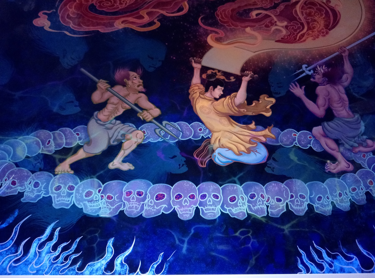 原创古风插画《钟馗捉鬼》