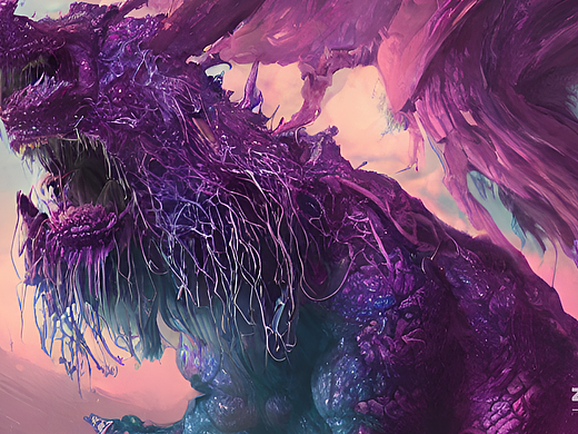 #AI创作实验室#怪物、黏腻、蓝紫色（个人主页-ZNjI3MTI5NDg=） - AI作品 - 站酷设计师4XLmROWDXL原创素材 - 站酷ZCOOL