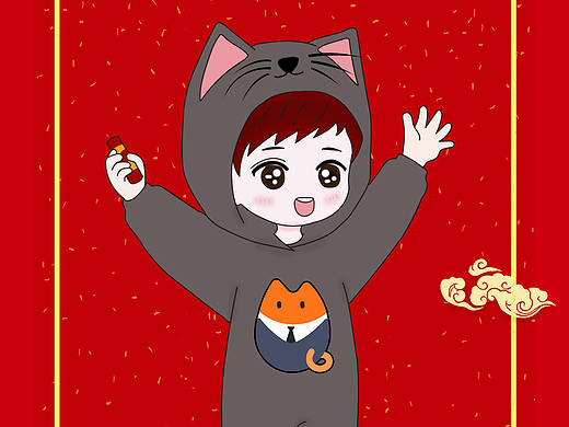 孙召聪设计师新年海报鼠年大吉海报图