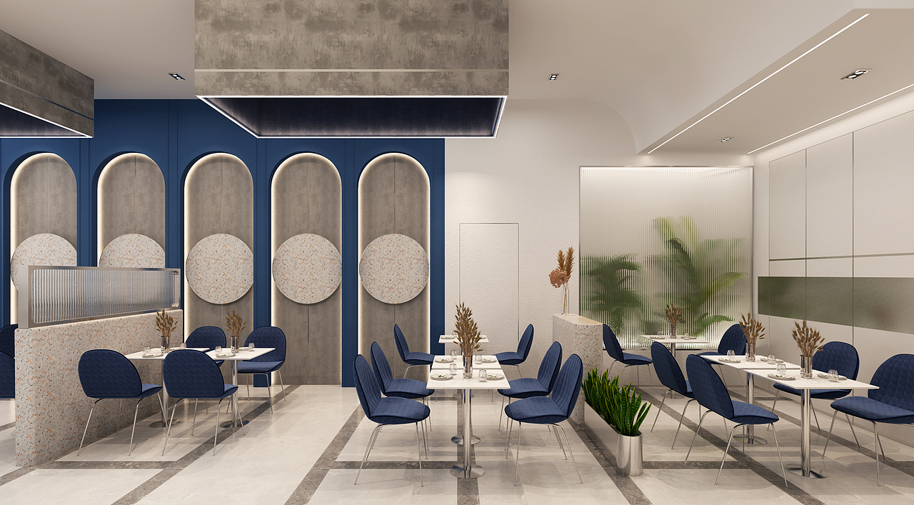 AZI烘培餐厅｜魔戏空间案例（图ZMjA3ODU5OTgw） - 家装设计 - 站酷设计师魔戏空间设计原创素材 - 站酷ZCOOL