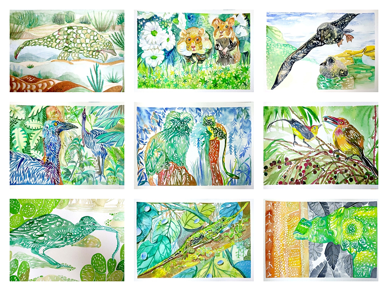 《地球之灵》系列水彩绘本插画（图ZMjEwMDMwOTYw） - 绘本 - 站酷设计师一独自原创素材 - 站酷ZCOOL