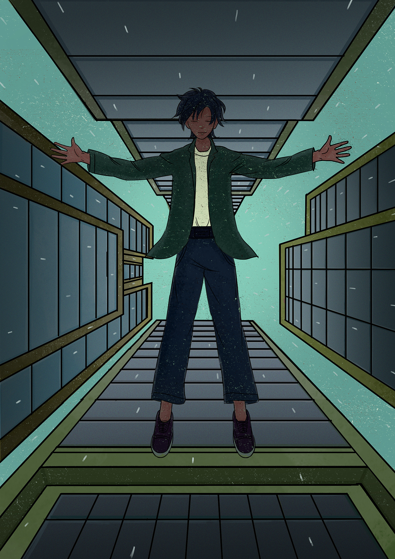 坠落|插画|创作习作|独白啊_原创作品-站酷zcool