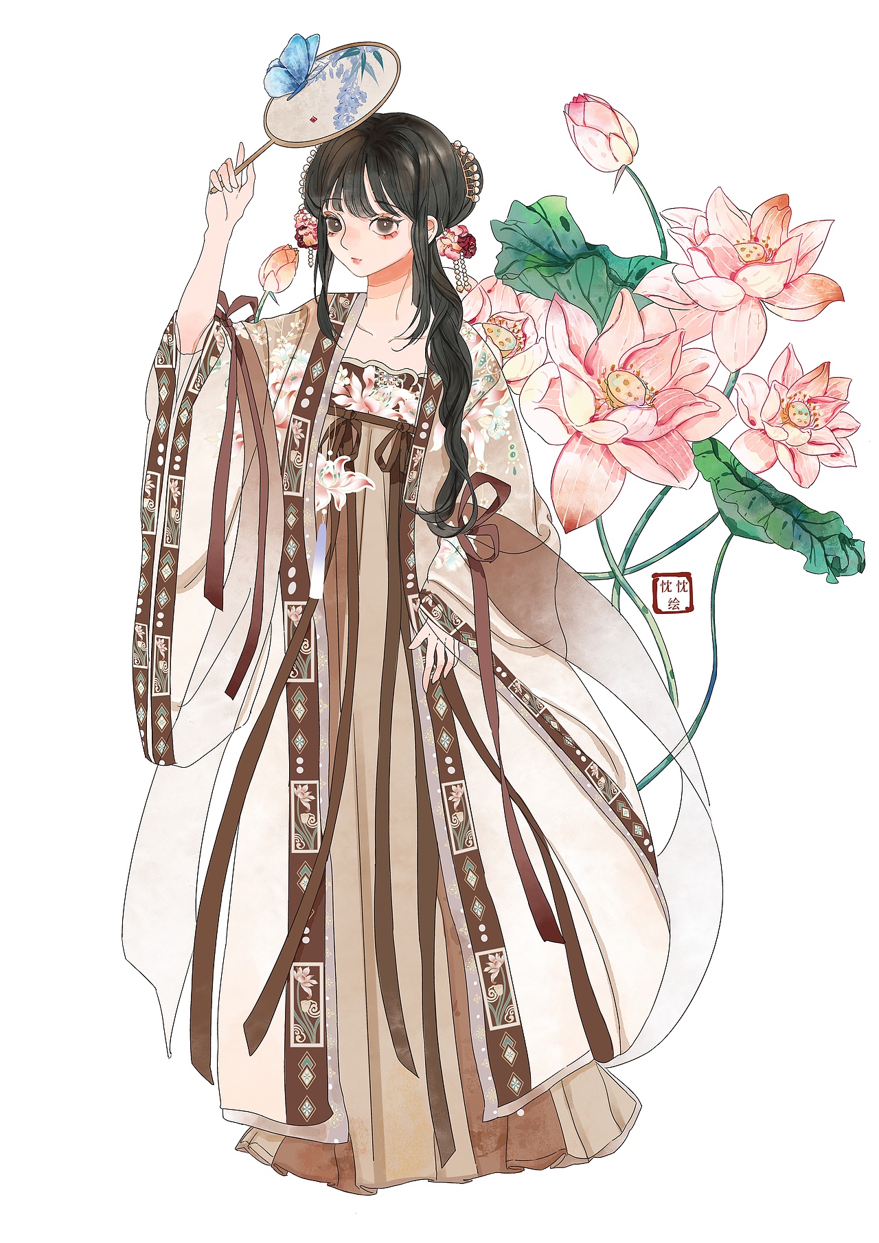 古风花卉人物合集（图ZMzI5NzMyNjk2） - 商业插画 - 站酷设计师陈忱忱原创素材 - 站酷ZCOOL