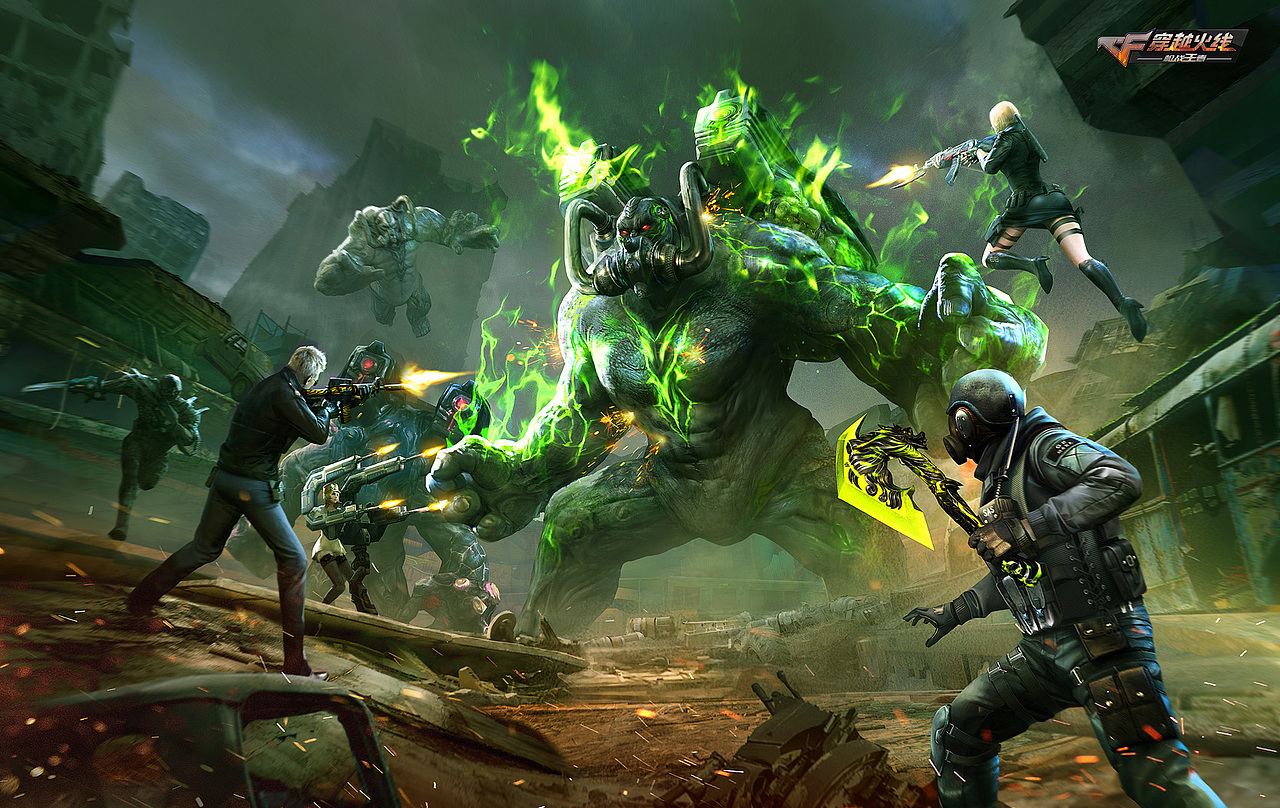 为游戏《穿越火线》创作的宣传图