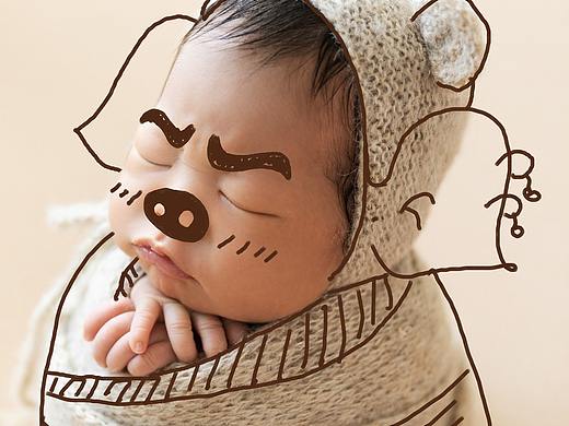 創(chuàng)意新生兒照（個人主頁-ZNDIwOTA3NzY=） - 人像攝影 - 站酷設(shè)計師皮蛋的潤爸原創(chuàng)素材 - 站酷ZCOOL