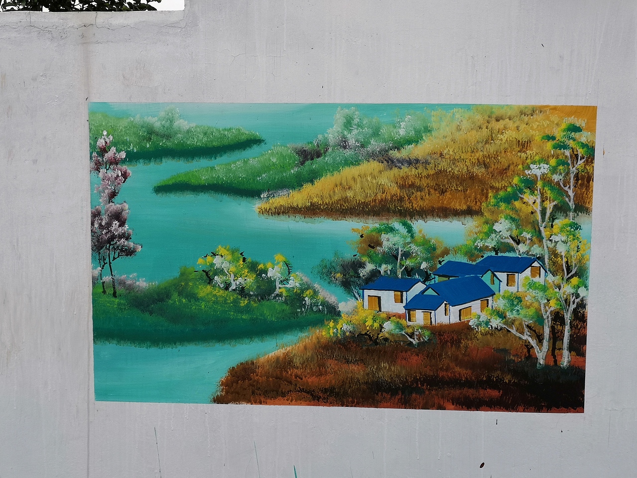 日照文化墙壁画,手绘墙,幼儿园彩绘,墙体彩绘,景观