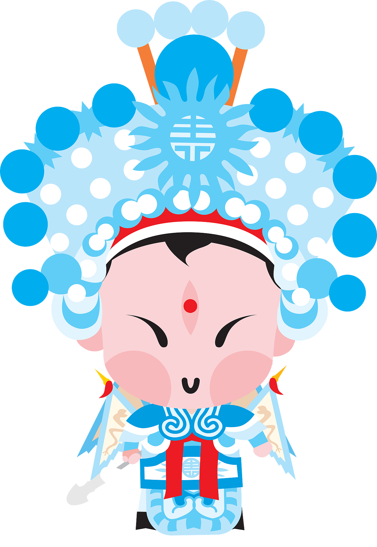 国粹京剧q版插画最新作品