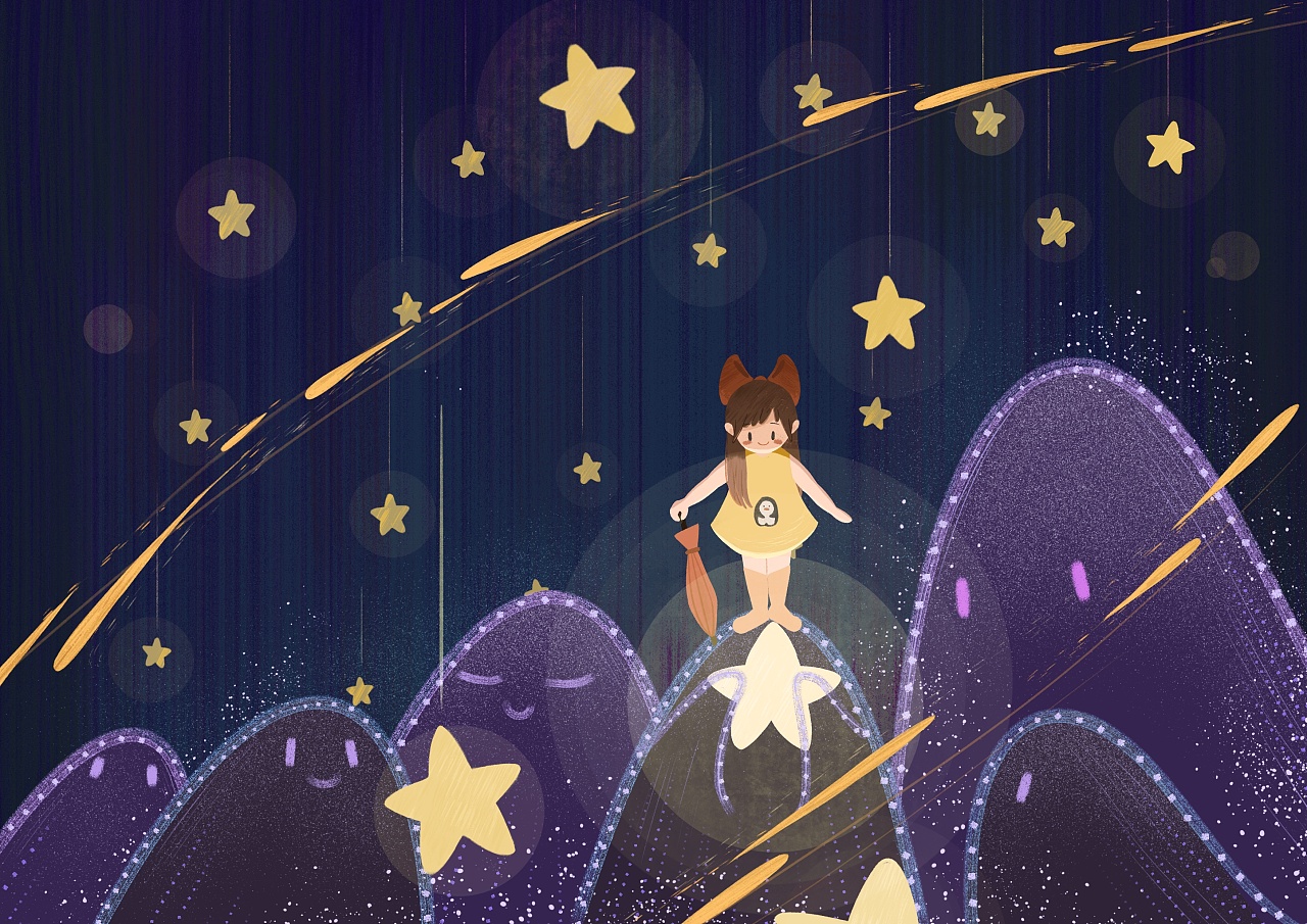 夜晚的一点点想象|插画|儿童插画|澄澄的兜兜 - 原创作品 - 站酷